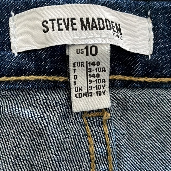Steve Madden girls Size 10 Blue Jean Shorts Distressed NWT - Picture 3 of 4